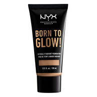 NYX Professional Fondotinta Illuminante Effetto Naturale Born To Glow, Coprenza Media Modulabile
